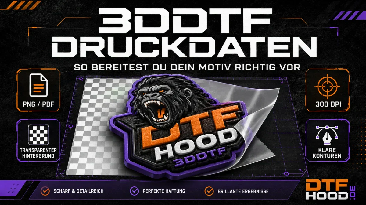 So müssen Druckdaten für 3DDTF-Patches angelegt sein