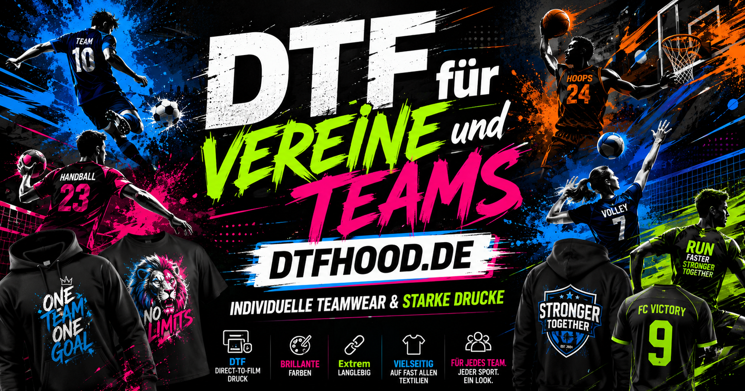 DTF für Vereine und Teams – Vereinskleidung professionell bedrucken ⚽👕🔥