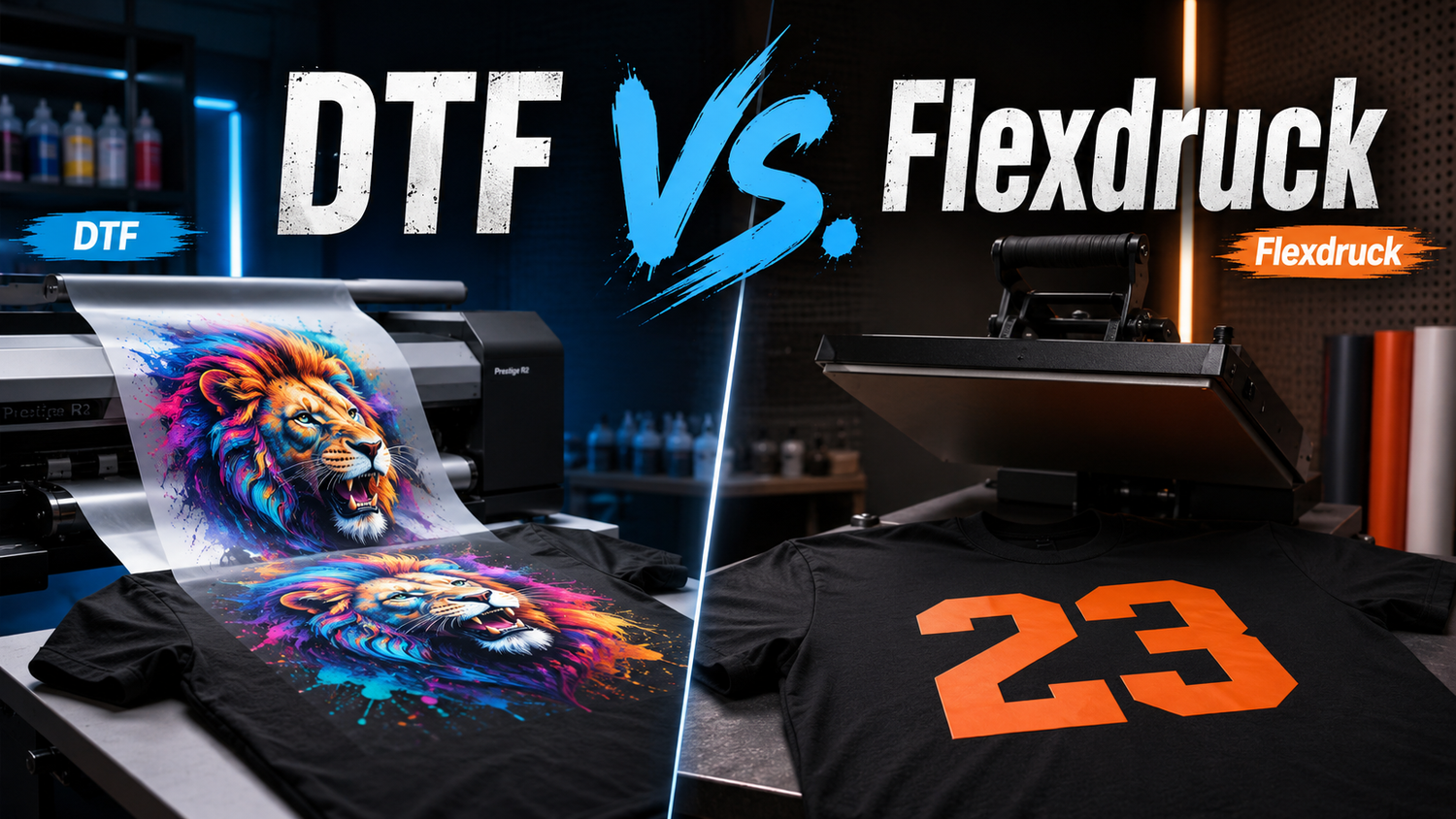 DTF vs. Flexdruck – welches Druckverfahren ist besser? 👕🔥